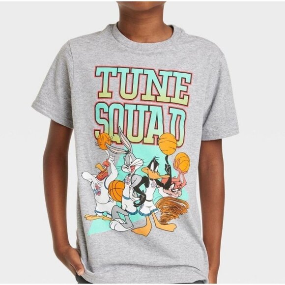 Boys' Space Jam Tune Squad Short Sleeve Graphic T-Shirt - Light Gray Med - Picture 2 of 4